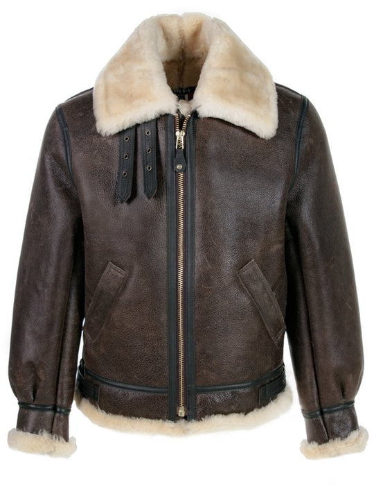 Classic B-3 Sheepskin Leather Bomber Jacket - Shearling Jacket