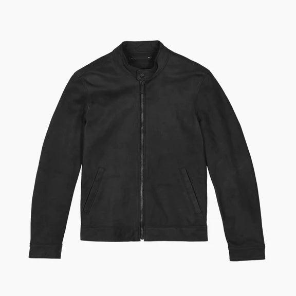 Buff Leather Racer Jacket for Men's - Tonybon