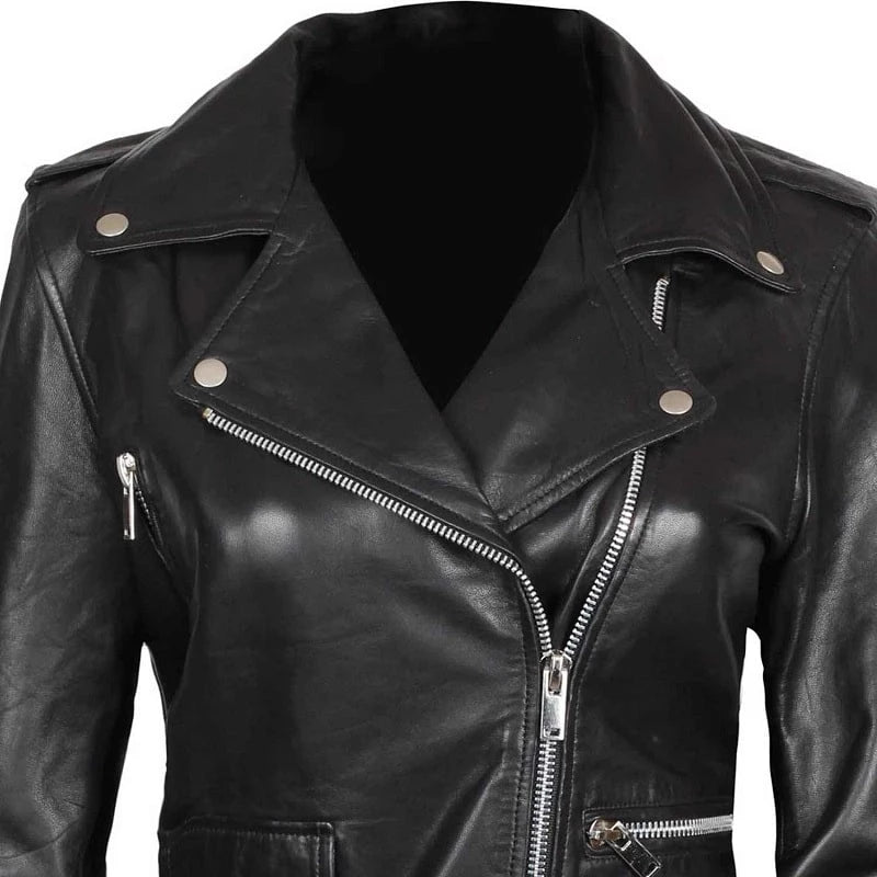 Black Leather Jackets for Women Biker Style jackets