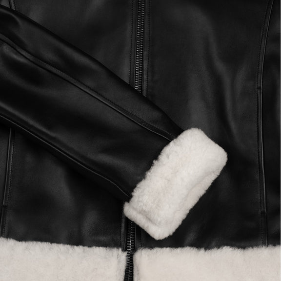 Women's Black Shearling Jacket