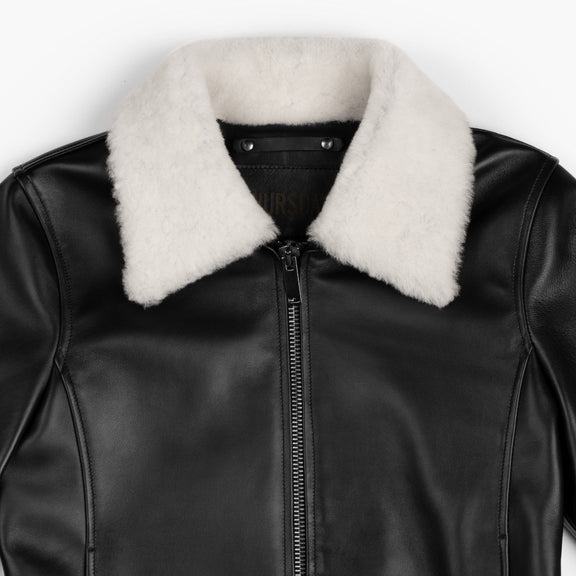 Women's Black Shearling Jacket