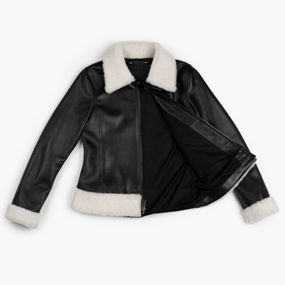 Women's Black Shearling Jacket