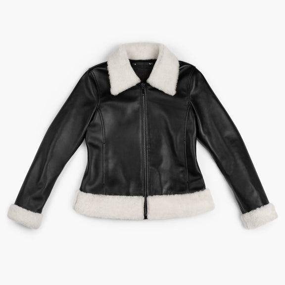 Women's Black Shearling Jacket