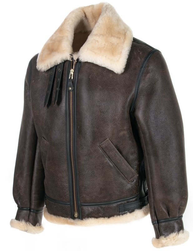 Classic B-3 Sheepskin Leather Bomber Jacket - Shearling Jacket Leather jacket Avaitor Jacket Aviator Jacket