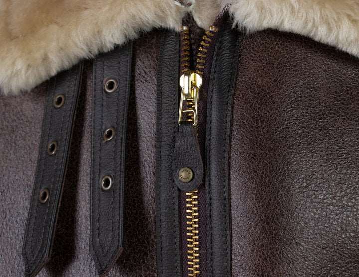 Classic B-3 Sheepskin Leather Bomber Jacket - Shearling Jacket Leather jacket Avaitor Jacket Aviator Jacket