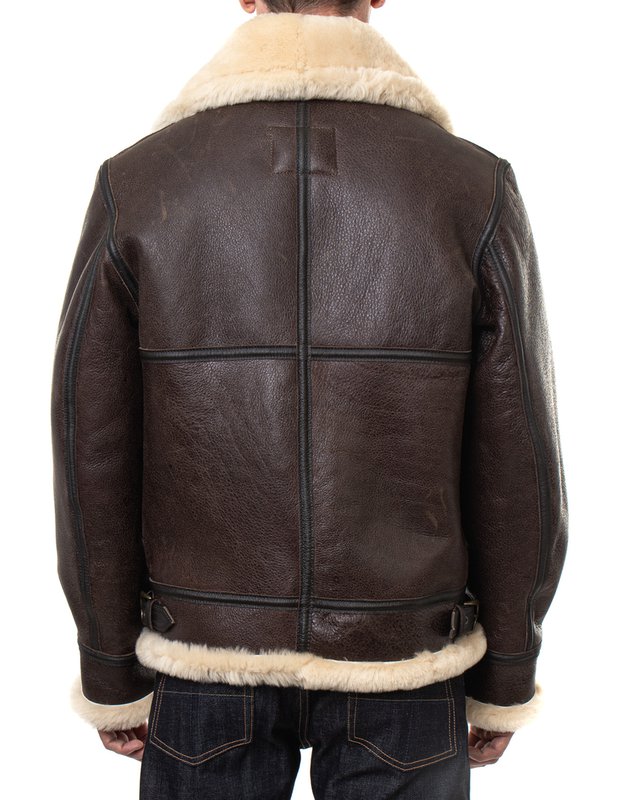 Classic B-3 Sheepskin Leather Bomber Jacket - Shearling Jacket Leather jacket Avaitor Jacket Aviator Jacket