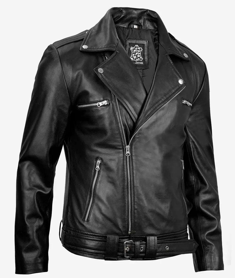 Black MotorBike Leather Jacket For Men With Classy Design men's motorbike jacket  black leather biker jacket, classy motorcycle jacket, men's leather jacket, high-quality motorbike gear, stylish men's jacket, protective biker jacket, luxury motorcycle jacket, men's riding jacket, durable leather jacket