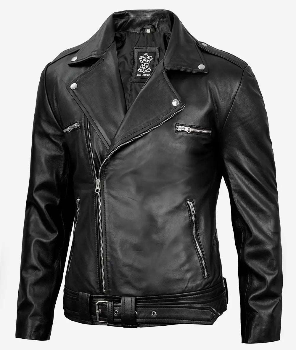 Black MotorBike Leather Jacket For Men With Classy Design men's motorbike jacket  black leather biker jacket, classy motorcycle jacket, men's leather jacket, high-quality motorbike gear, stylish men's jacket, protective biker jacket, luxury motorcycle jacket, men's riding jacket, durable leather jacket