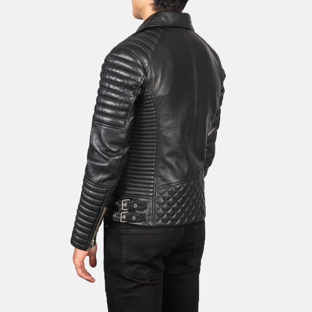 Men's Leather Motorcycle Jacket - Biker Jacket