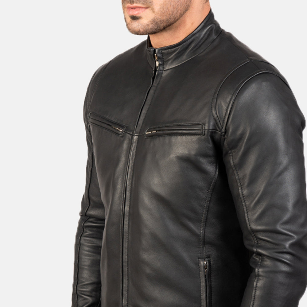 Mens Black Leather Jackets Classical Look