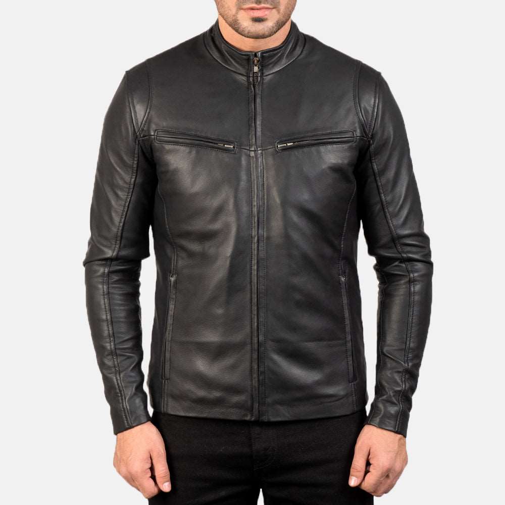 Mens Black Leather Jackets Classical Look