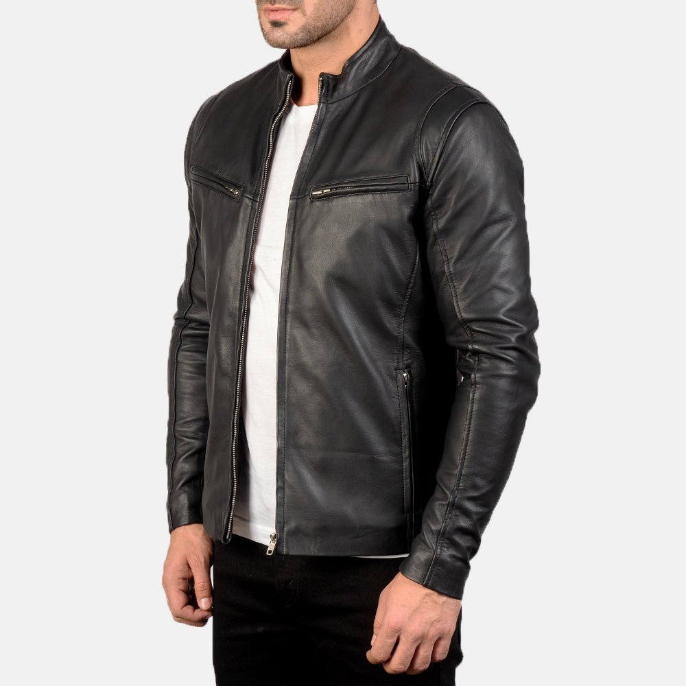 Mens Black Leather Jackets Classical Look