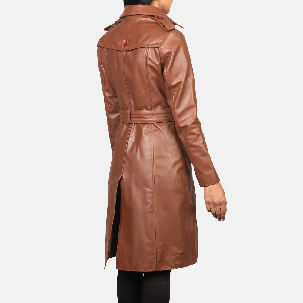 Women's Brown Double Breasted Leather Coat, Brown Leather Trench Coat, Double Breasted Leather Coat for Women, Women's Leather Trench Coat, Stylish Women's Leather Coat, Premium Quality Leather Coat for Women, Elegant Women's Trench Coat, Brown Leather Coat for Women, Ladies Double Breasted Leather Jacket, High-Quality Women's Leather Trench, Leather Jackets for Women, Long Leather Jacket for Women, Classic Women's Leather Coat, Women's Fashion Leather Outerwear, Durable Leather Trench Coat