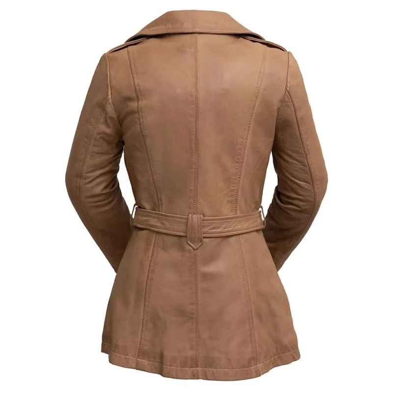 Womens Brown Tan Leather Trench Coats With Biker Jacket Style - Leather Coat Women's Brown Tan Leather Trench Coats, Biker Jacket Style Leather Coat, Brown Leather Trench Coat, Women's Leather Coat, Full Length Leather Coat, Premium Quality Leather Coat, Stylish Women's Leather Coat, Ladies Leather Outerwear, Elegant Women's Leather Trench Coat, Long Leather Coat for Women, Women's Fashion Leather Outerwear, High-Quality Leather Coat for Women, Trendy Women's Leather Coat, Real Leather Coat for Women