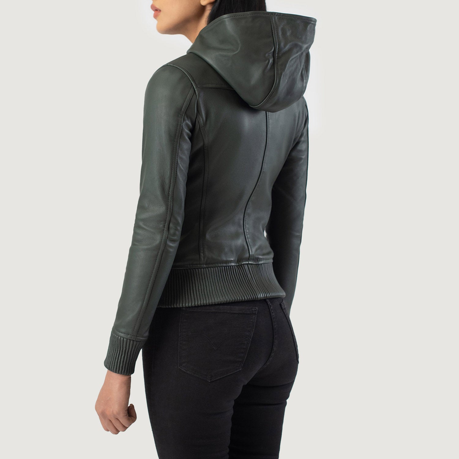 Womens A1 Green Hooded Leather Bomber Jacket - Hooded Jacket Leather Jacket Biker Jacket Womens Bomber Jacket Women's A1 Green Hooded Leather Bomber Jacket, Hooded Women's Leather Bomber Jacket, Stylish Women's Green Bomber Jacket, Premium Quality Leather Jacket for Women, Durable Green Leather Jacket for Women, Fashionable Hooded Bomber Jacket for Women, High-Quality Women's Leather Outerwear, Trendy Women's Leather Bomber Jacket, Green Leather Jacket with Hood, Women's Fashion Leather Jacket