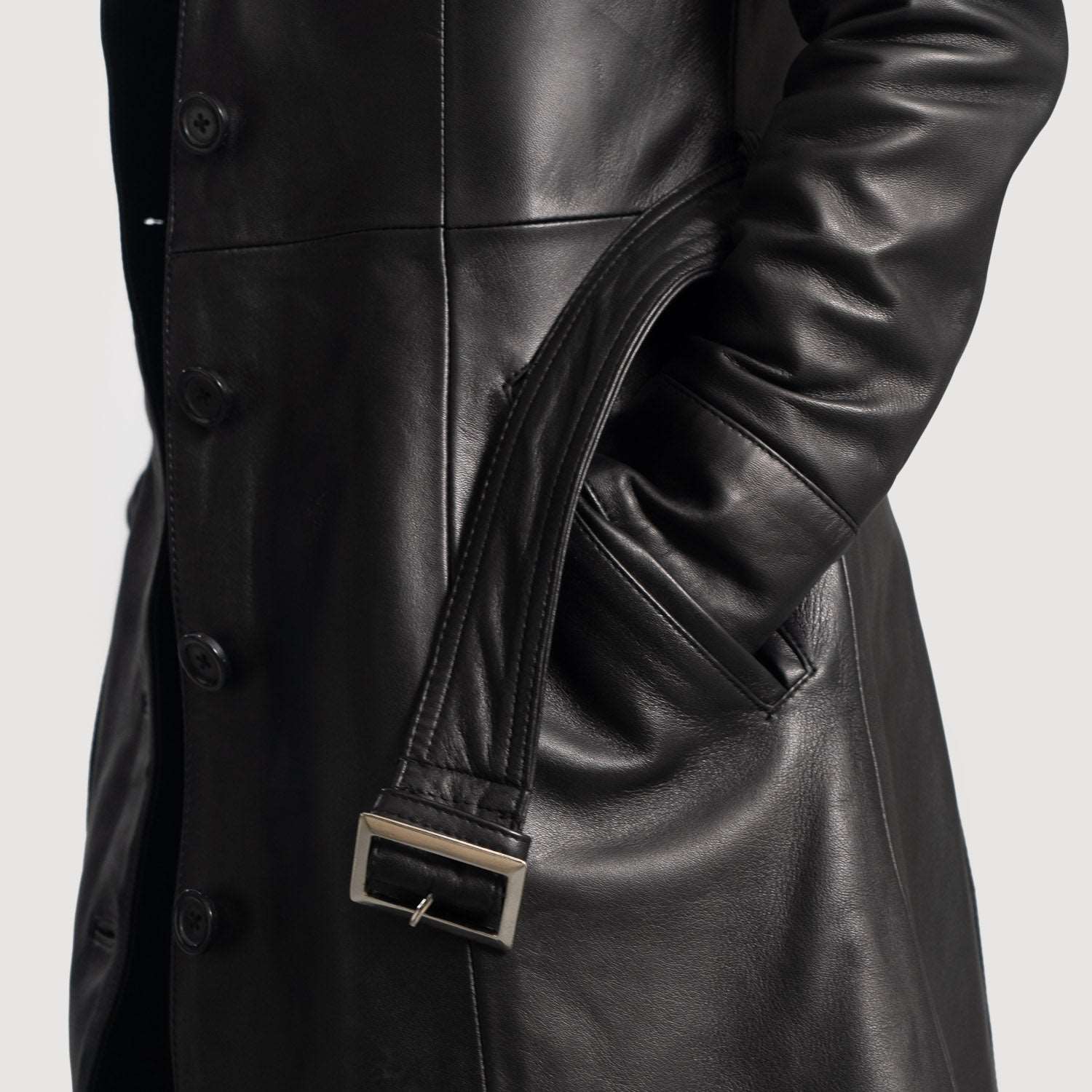 Womens Moon light Black Leather Trench Coat Full Length Women's Black Leather Trench Coat Full Length, Full Length Black Leather Coat for Women, Women's Leather Trench Coat, Stylish Women's Leather Trench Coat, Premium Quality Women's Leather Coat, Elegant Women's Leather Outerwear, Classic Women's Leather Coat