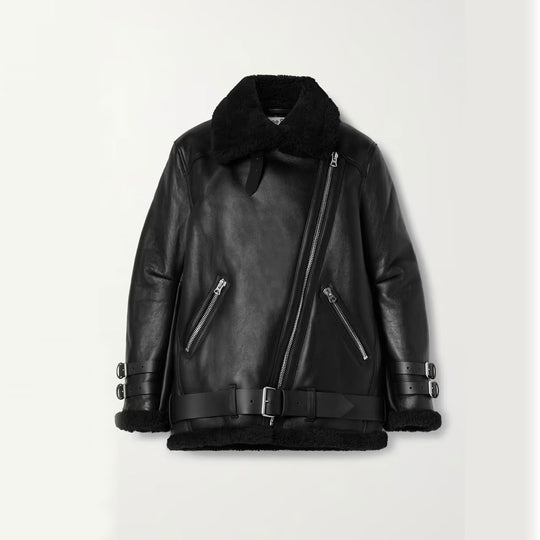 Womens Sheepskin Leather Shearling Fur Black Puffer Jacket women's sheepskin leather jacket, black puffer jacket, shearling fur jacket, winter fashion, women's leather puffer jacket, high-quality winter jacket, stylish women's jacket, warm leather jacket, luxury puffer jacket, women's fashion outerwear, versatile winter jacket, sheepskin leather puffer, elegant shearling fur jacket, women's black jacket, durable winter coat